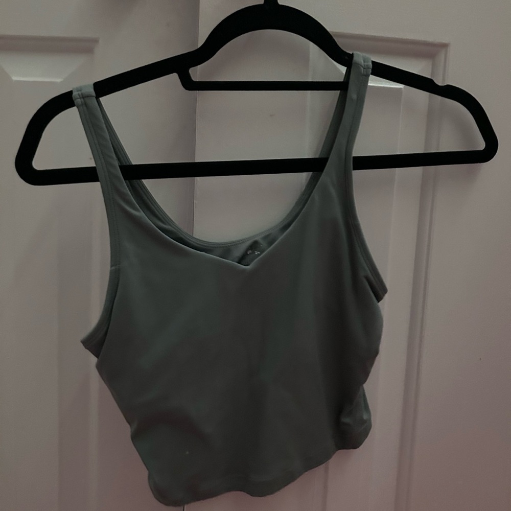 Gray workout top
